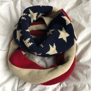 American Flag Knit Infinity Scarf 